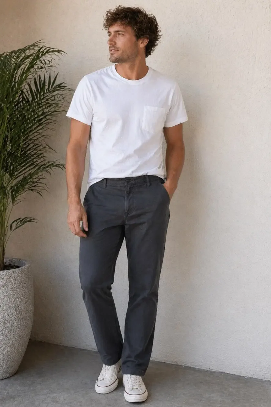 Dockers Classic Fit Chinos Men 32x30 Gray Stretch Pants Straight Leg Casual Work